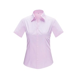 Manufacture Short Sleeve Shirts for Women Design V-Neck Slim Waist Pink Bias Striped Shirts Shirt Suppliers 45% Cotton 55% Polyester YWD4505 CHENSHANG SKR055 Manufacture Short Sleeve Shirts for Women Design V-Neck Slim Waist Pink Bias Striped Shirts Shirt Suppliers 45% Cotton 55% Polyester YWD4505 CHENSHANG SKR055